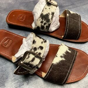 Cowhide Leather Huaraches Sandals Hippie Cowgirl Western Boho New